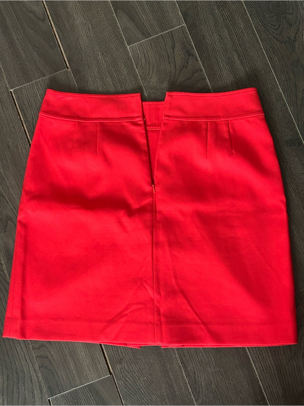 LOFT Bright Red Pleated-Front Skirt - Picture 5 of 5